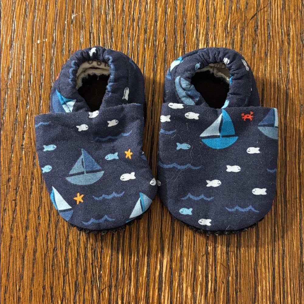 Nautical Baby Moccasins